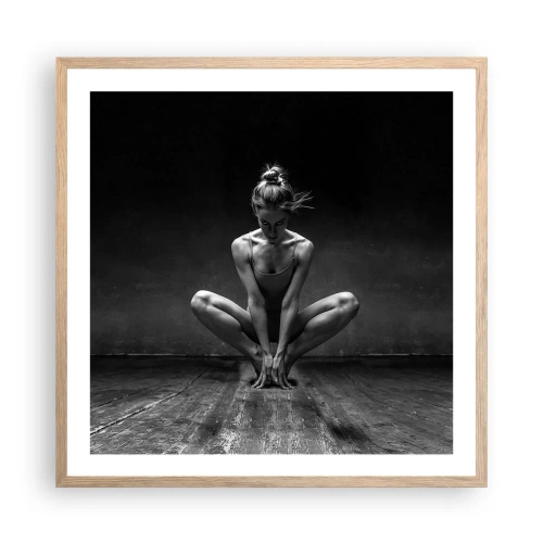 Poster in cornice rovere chiaro - La concentrazione dell'energia della danza - 60x60 cm