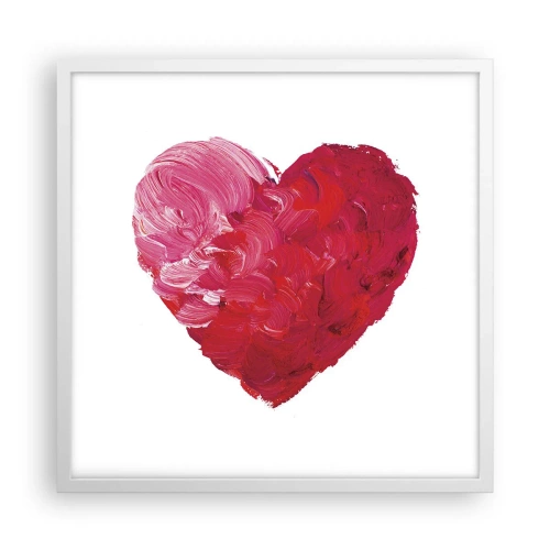 Poster in cornice bianca - All you need is love - 50x50 cm