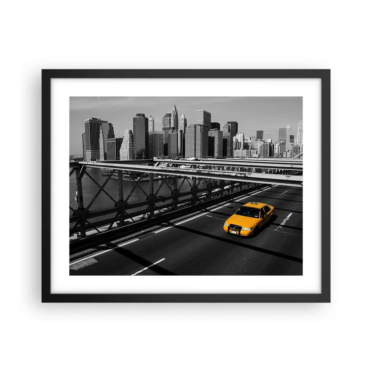 Poster in cornice nera - Il colore della grande città - 50x40 cm