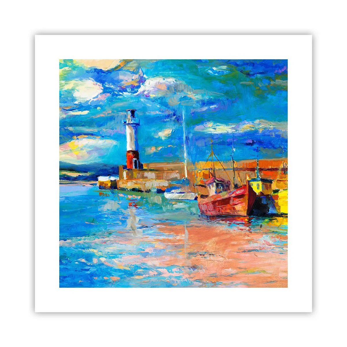 Poster - Pomeriggio nell'insenatura multicolore - 40x40 cm