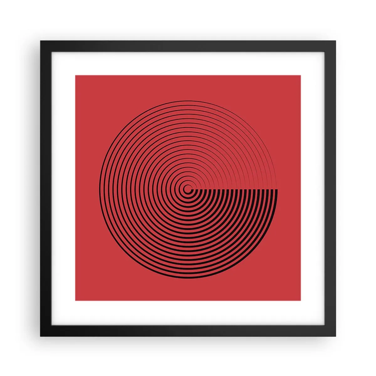 Poster in cornice nera - Movimento circolare - 40x40 cm