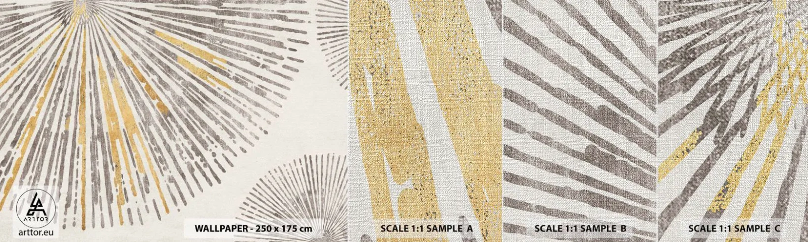 Campione di Fotomurale Premium Canvas - La bellezza dei raggi - Minimalismo, Luminoso, Linee - 100x30 cm