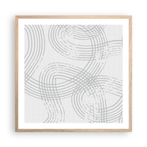 Poster in cornice rovere chiaro - Non vi è una via diritta - 60x60 cm