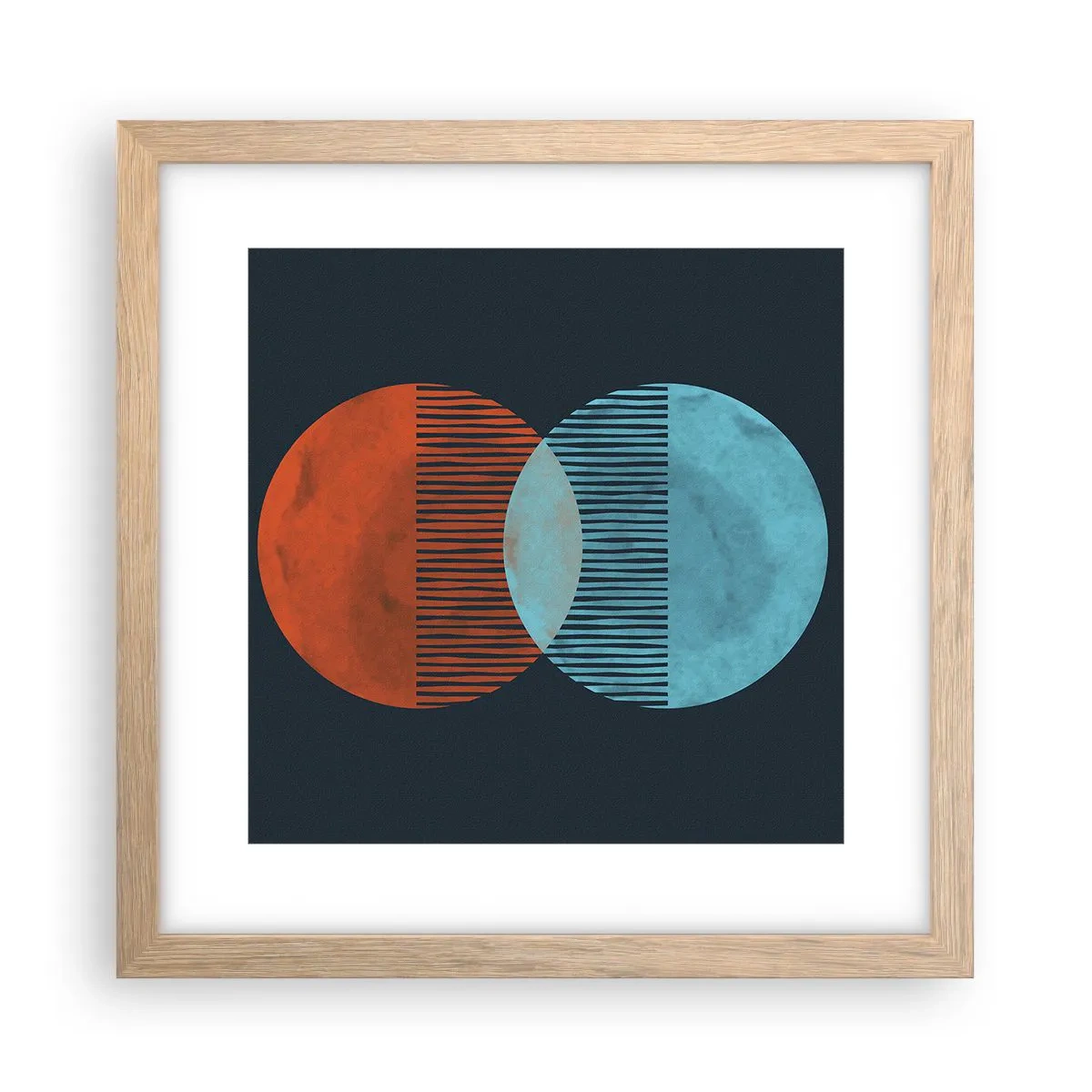 Poster in cornice rovere chiaro - Fantasia astronomica - 30x30 cm