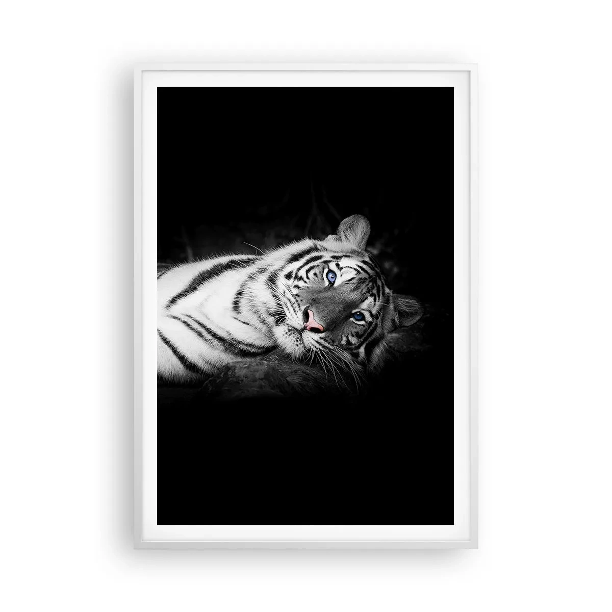 Poster in cornice bianca - Selvaggità e pace - 70x100 cm