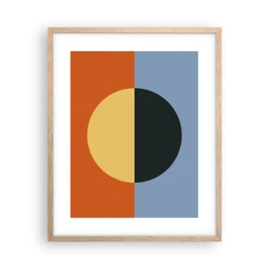 Poster in cornice rovere chiaro - Composizione di caldo e freddo - 40x50 cm