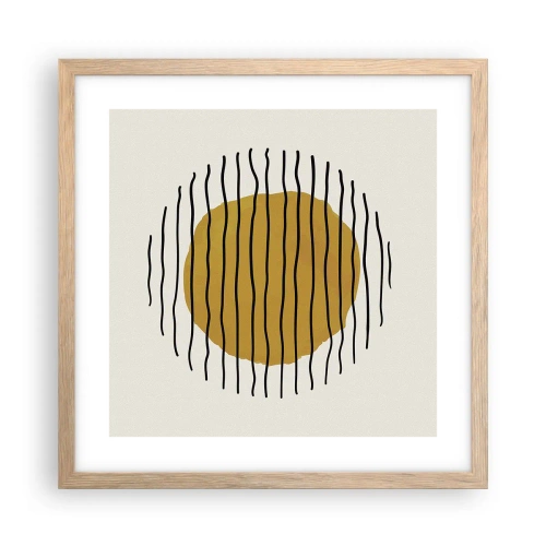 Poster in cornice rovere chiaro - Astrazione fremente di calore - 40x40 cm