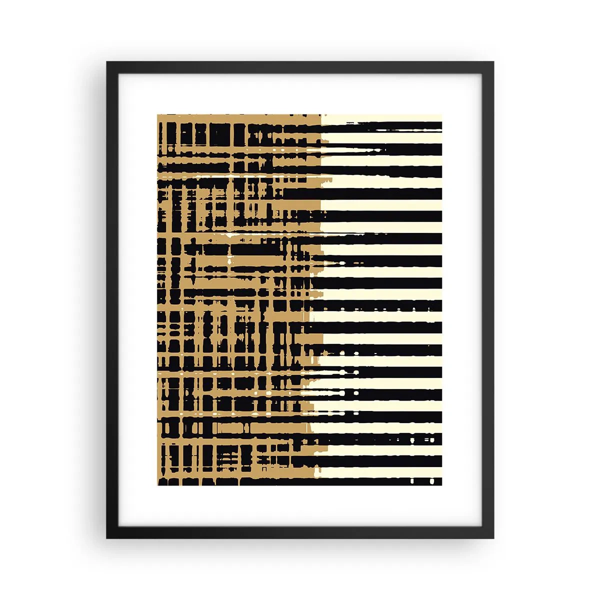 Poster in cornice nera - Astrazione architettonica - 40x50 cm