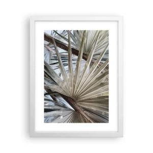Poster in cornice bianca - Ventagli dei tropici - 30x40 cm