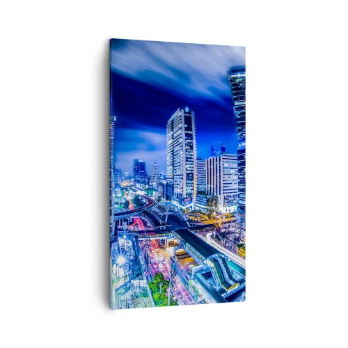 Quadro su tela - Stampe su Tela - Il ritmo notturno della città - 45x80 cm
