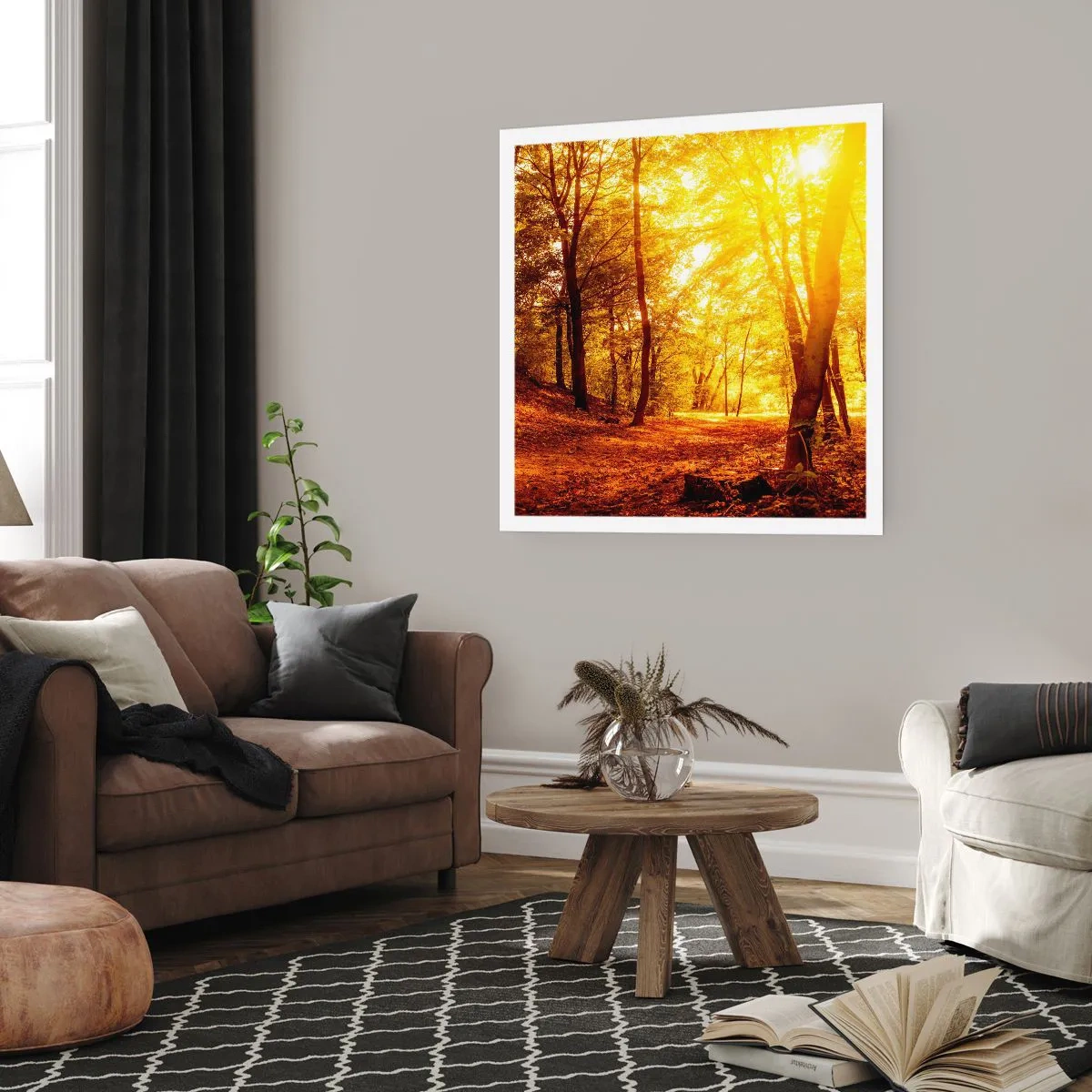 Poster - Verso la radura dorata - 40x40 cm