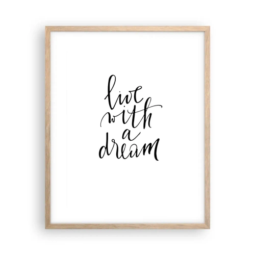 Poster in cornice rovere chiaro - Of course - 40x50 cm