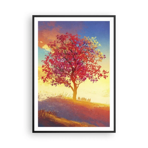 Poster in cornice nera - Pellegrino alla meta - 70x100 cm