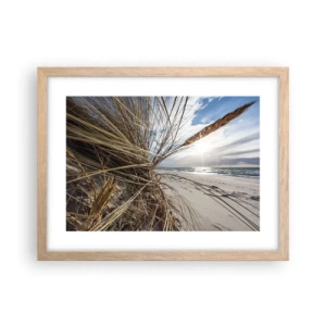 Poster in cornice rovere chiaro - L'incontro degli elementi - 40x30 cm