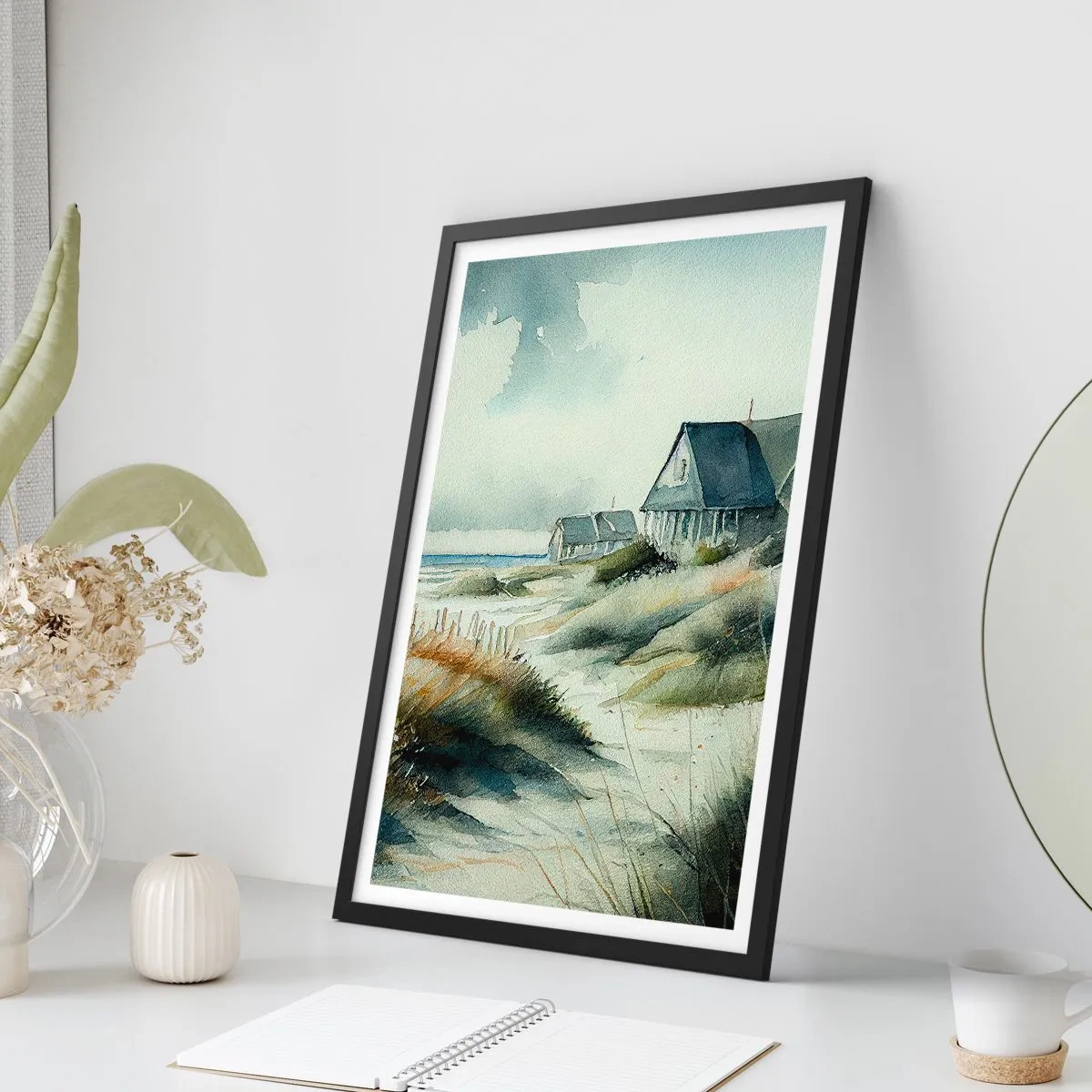 Poster in cornice nera - Lontano dal caos - 40x50 cm