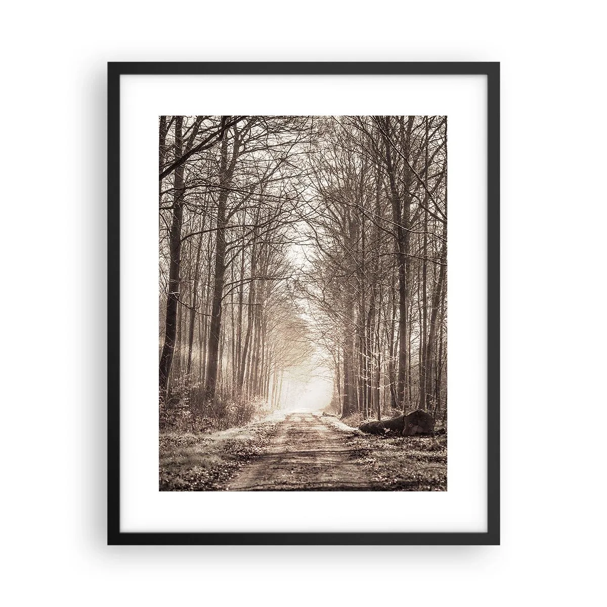 Poster in cornice nera - La cattedrale del bosco - 40x50 cm