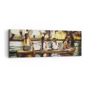 Quadro su tela - Stampe su Tela - Nel paradiso della Polinesia - 90x30 cm