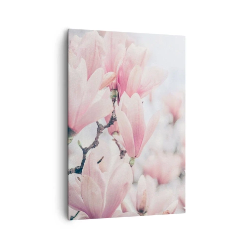 Quadro su tela - Stampe su Tela - Delicati fiori di magnolia in delicate tonalità rosa - 70x100cm - Ideale di delicatezza - Decorazione murale moderna per soggiorno e camera da letto ARTTOR