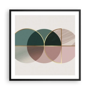 Poster in cornice nera - Un cerchio dietro l'altro... - 60x60 cm