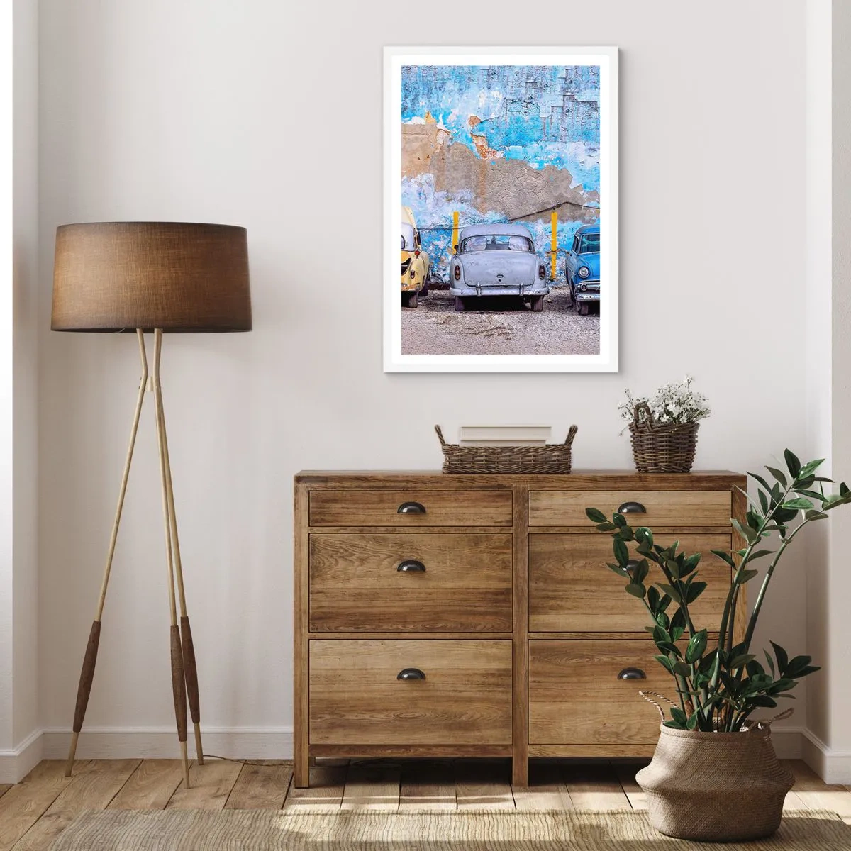 Poster in cornice bianca - L'incontro dei veterani - 50x70 cm