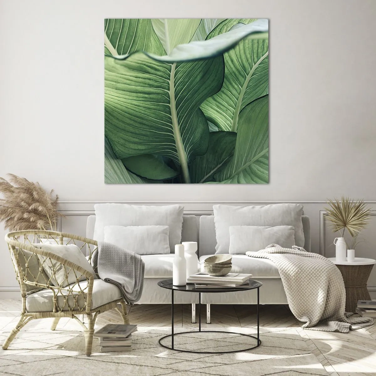 Quadro su vetro - Una vita intensamente verde - 30x30 cm