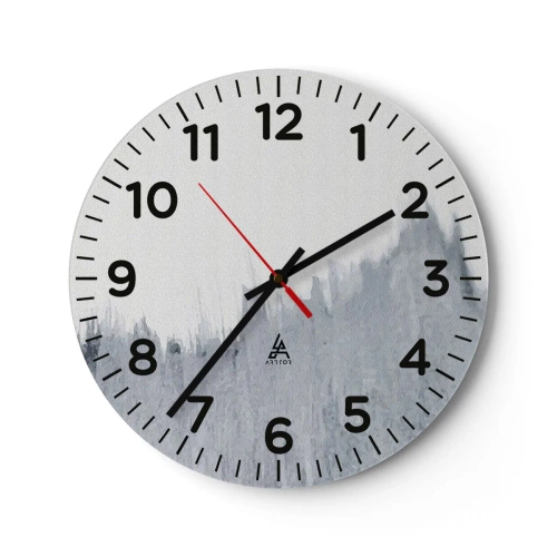 Orologio da parete - Orologio in Vetro - Iscrizione misteriosa - 40x40 cm