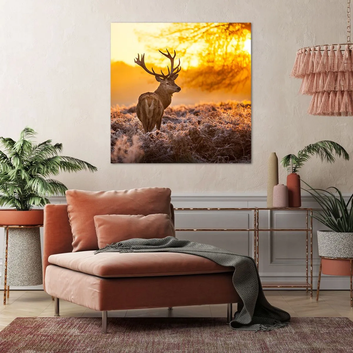 Quadro su tela - Stampe su Tela - Il re del bosco estivo - 60x60 cm