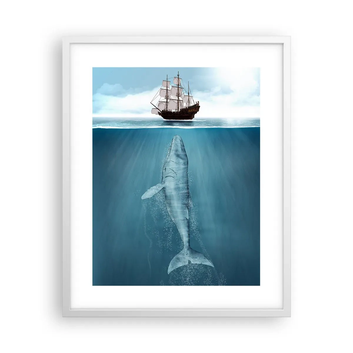 Poster in cornice bianca - Meglio non sapere - 40x50 cm