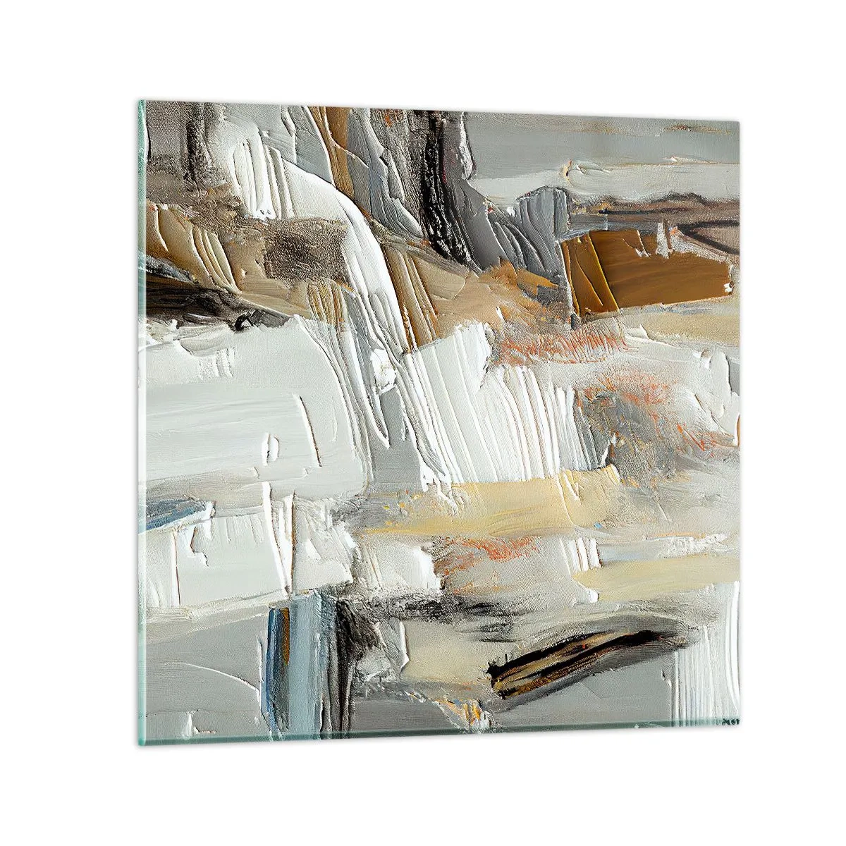 Quadro su vetro - Strati colorati - 30x30 cm