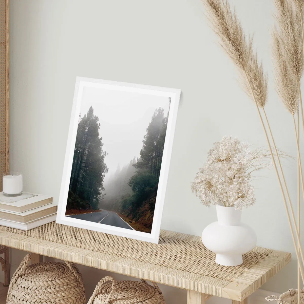 Poster in cornice bianca - Il racconto della foresta magica - 61x91 cm