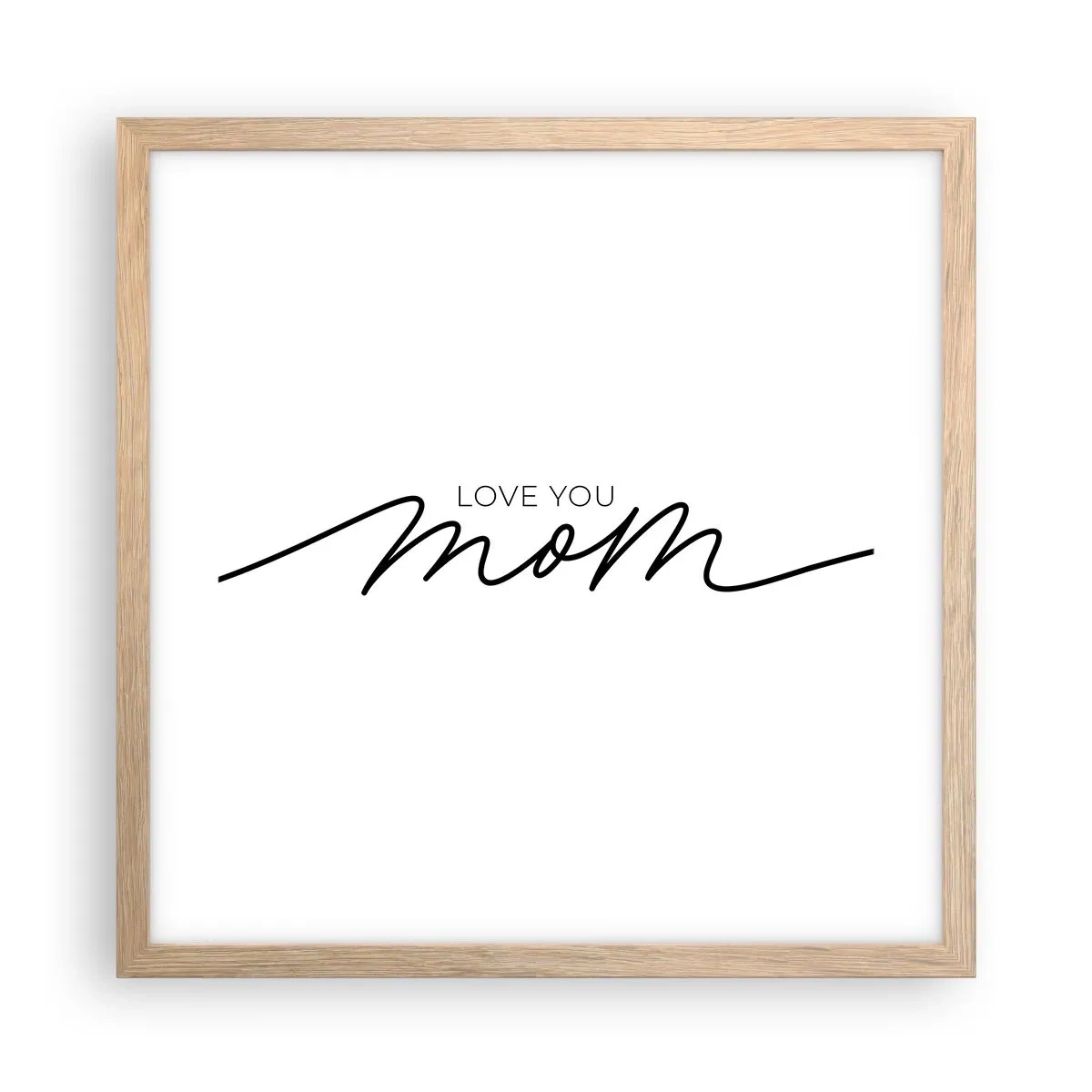 Poster in cornice rovere chiaro - Grande commozione - 40x40 cm