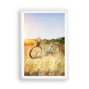 Poster in cornice bianca - Resto qui un attimo - 61x91 cm