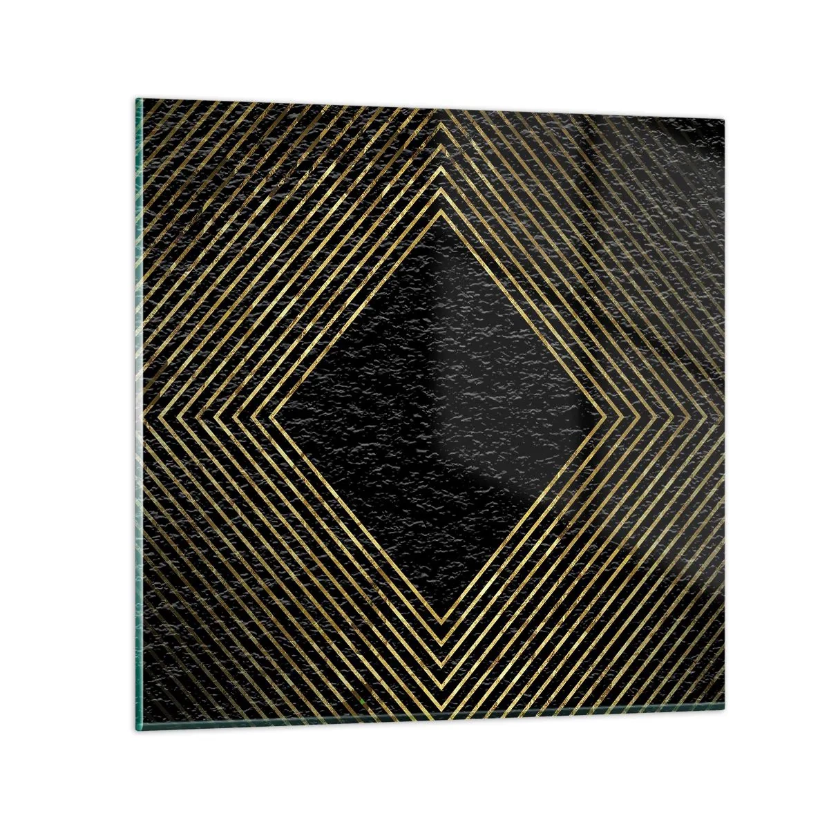 Quadro su vetro - Geometria in stile glamour - 50x50 cm
