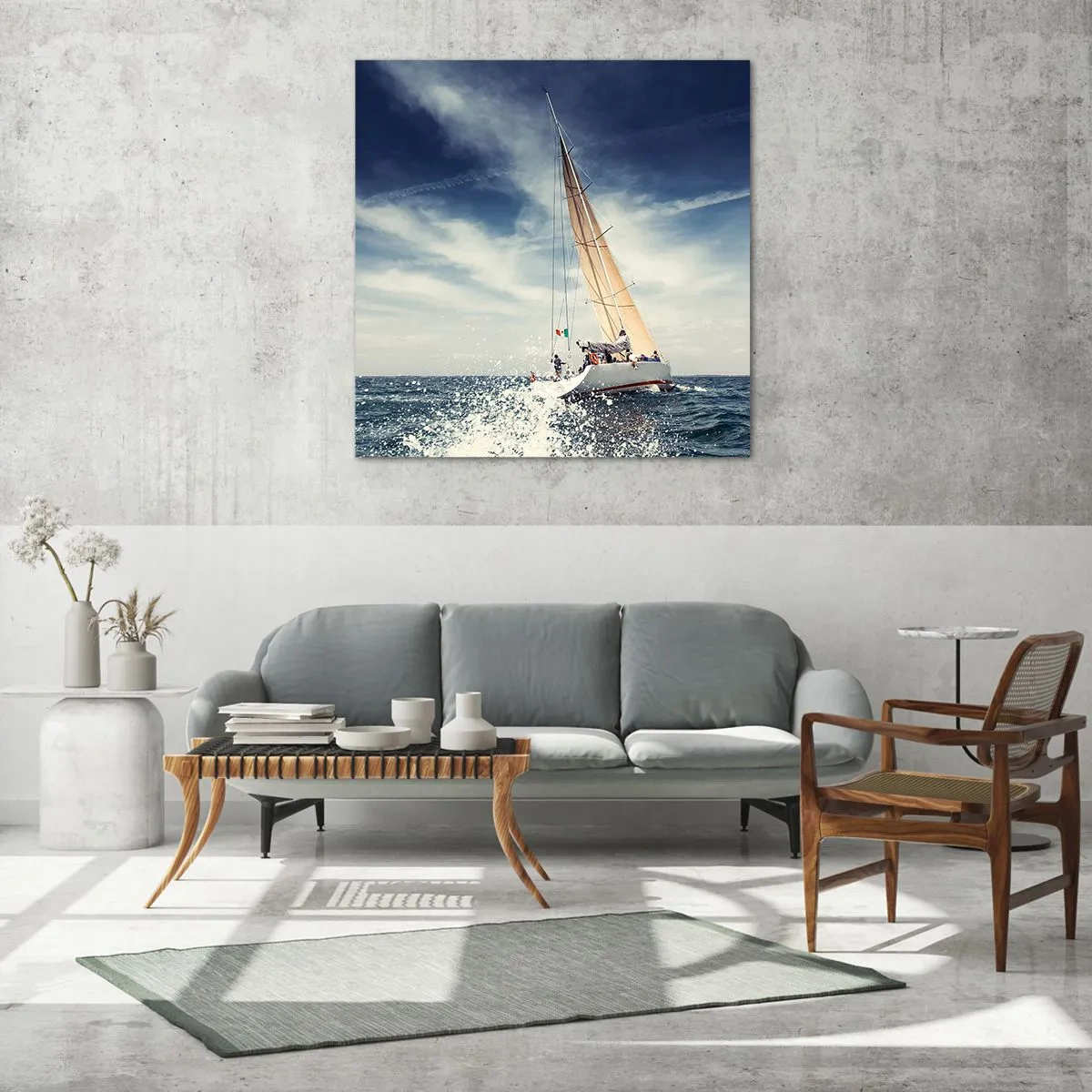 Quadro su vetro - Non ci raggiungeranno! - 50x50 cm