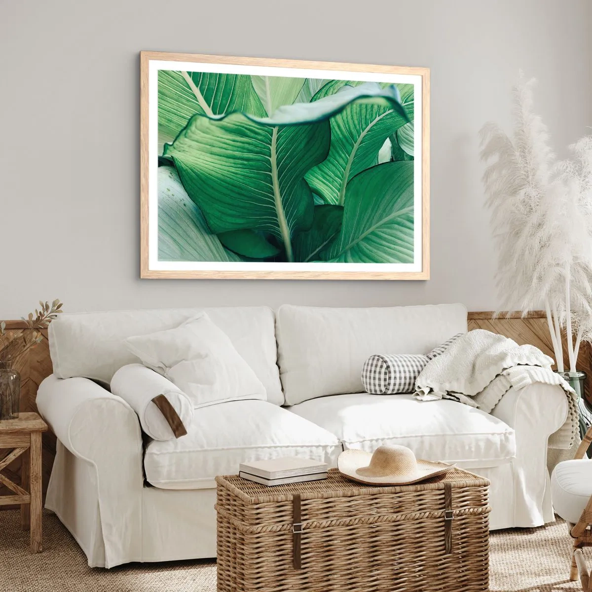 Poster in cornice rovere chiaro - Una vita intensamente verde - 50x40 cm