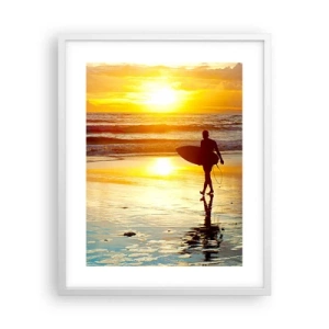 Poster in cornice bianca - Il ritorno del guerriero - 40x50 cm