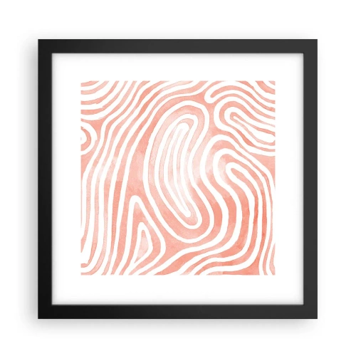 Poster in cornice nera - Nel labirinto di corallo - 30x30 cm