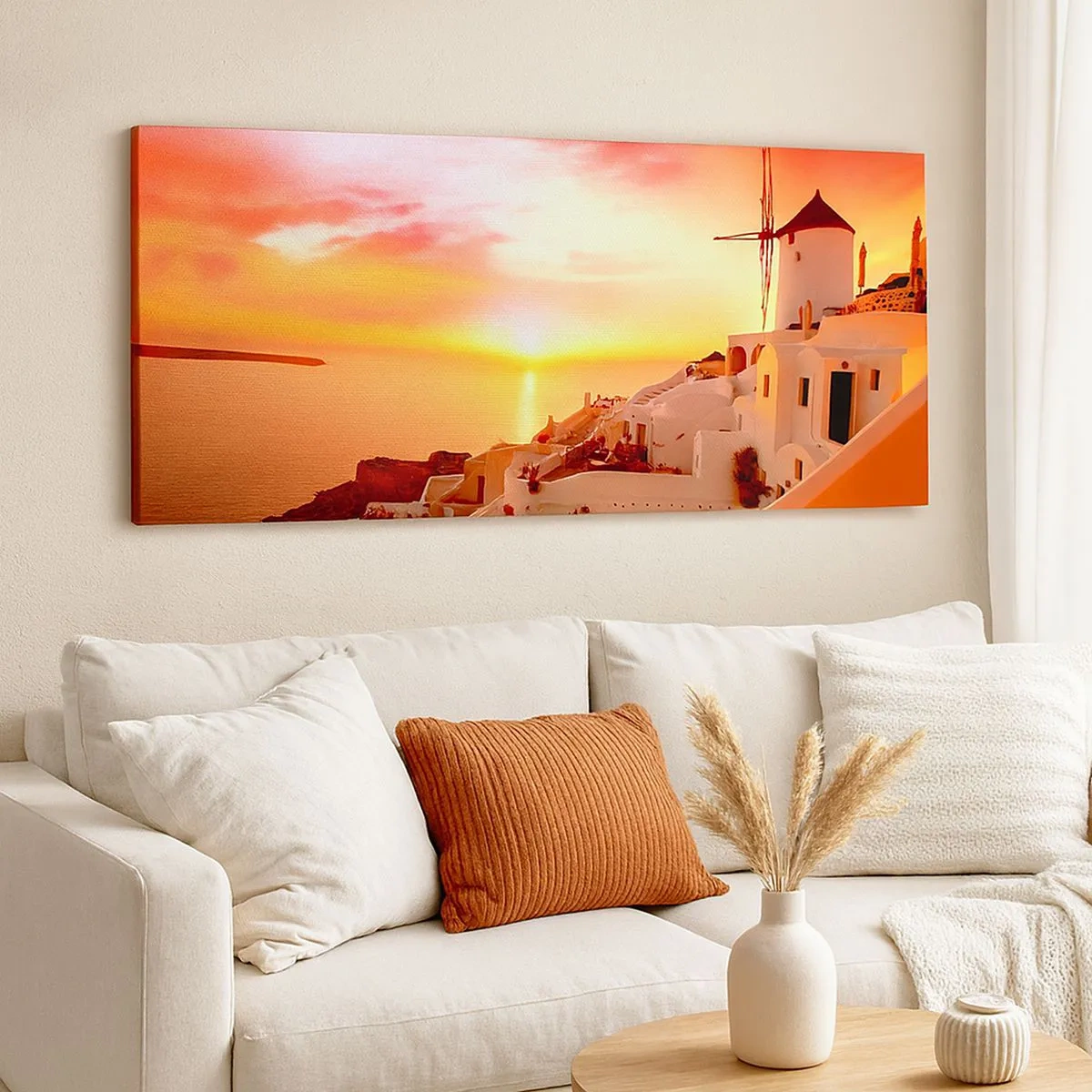 Quadro su tela - Stampe su Tela - Sciogliersi nel bianco e nell'oro - 100x40 cm