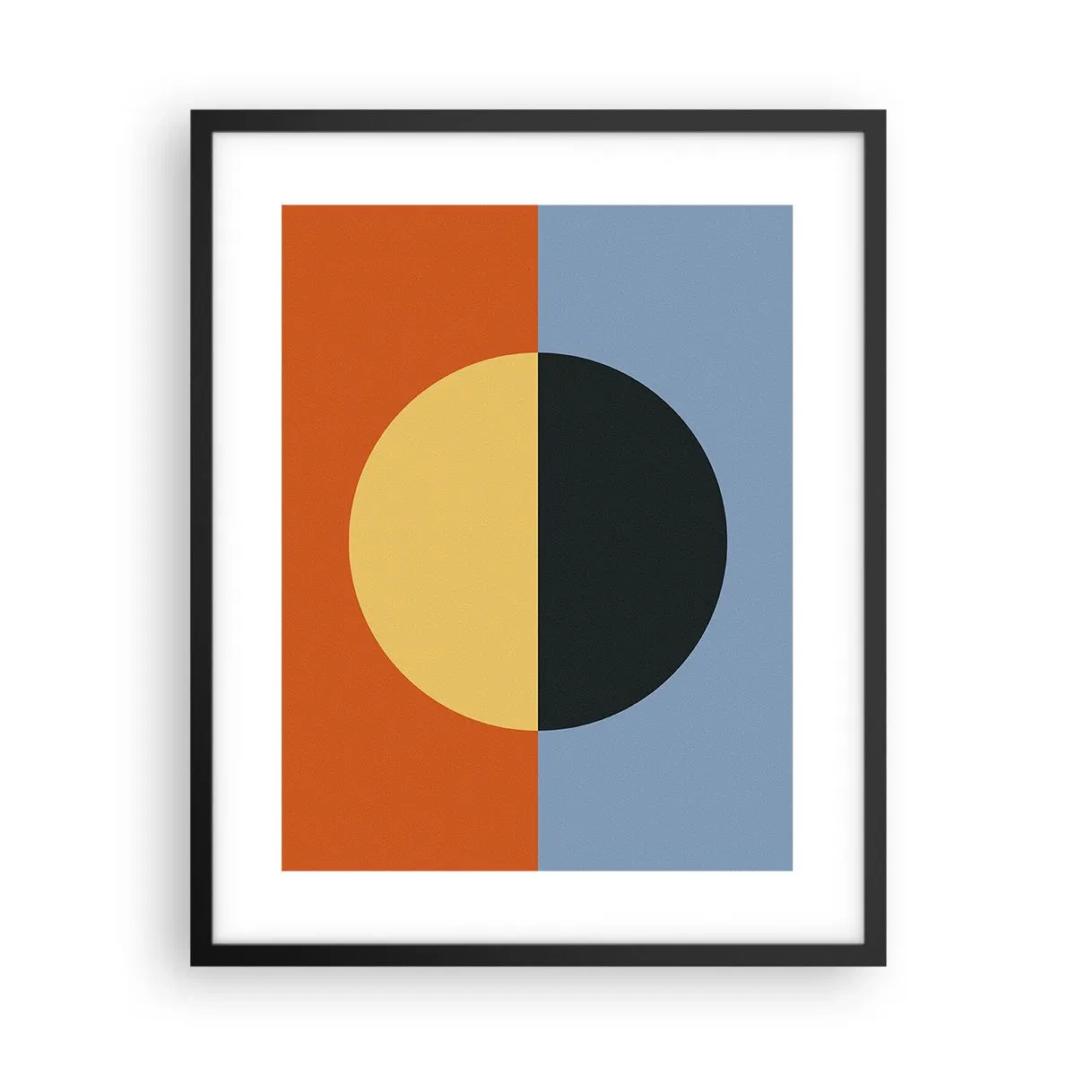 Poster in cornice nera - Composizione di caldo e freddo - 40x50 cm