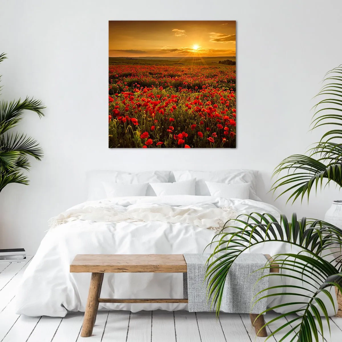 Quadro su tela - Stampe su Tela - Tra il fruscio delle erbe, in un'esplosione di fiori - 70x70 cm