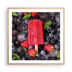 Poster in cornice rovere chiaro - Il sapore della calda estate - 60x60 cm