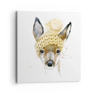 Quadro su tela - Stampe su Tela - L'inverno nel bosco innevato - 70x70 cm