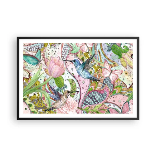 Poster in cornice nera - Intrecciate nei rami - 91x61 cm