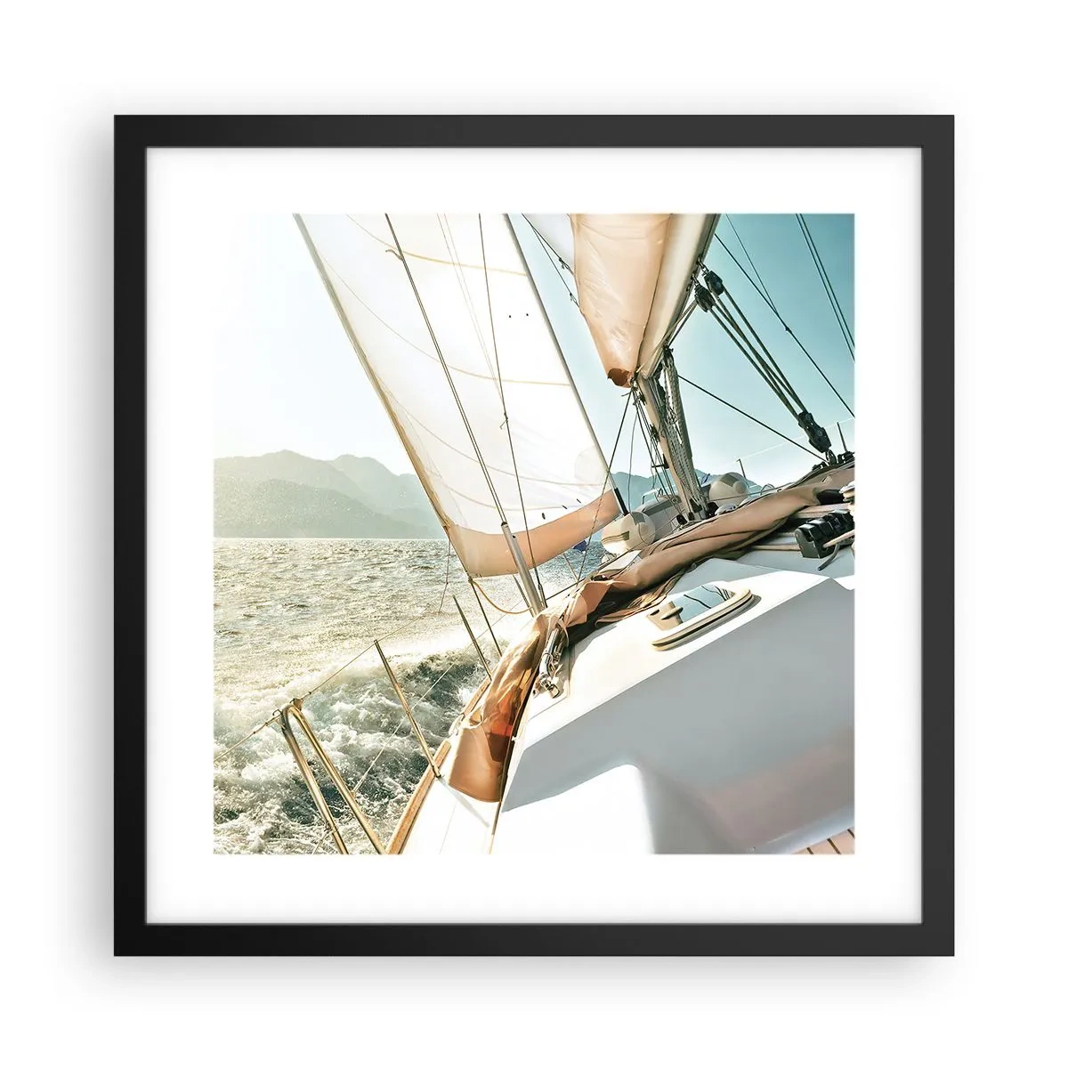 Poster in cornice nera - A vele spiegate - 40x40 cm