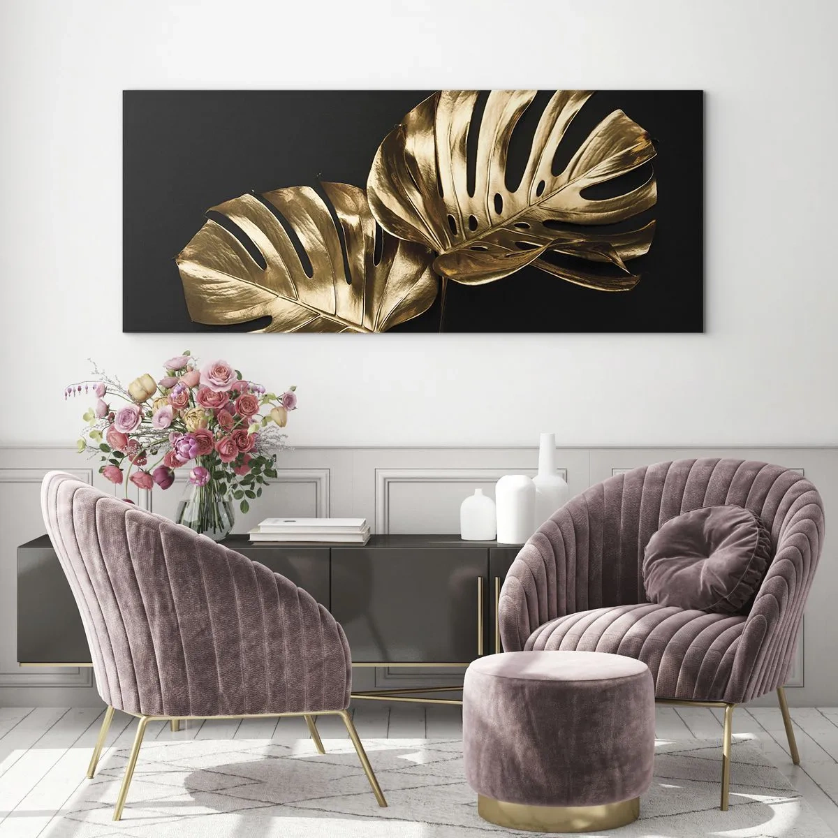 Quadro su vetro - I tesori della natura - 90x30 cm