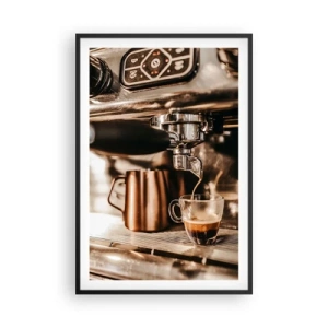 Poster in cornice nera - Lo splendore del caffè - 61x91 cm
