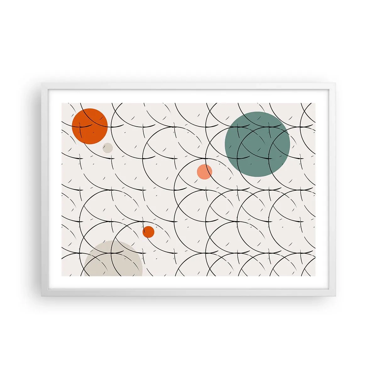 Poster in cornice bianca - Nello spirito della pop-art - 70x50 cm