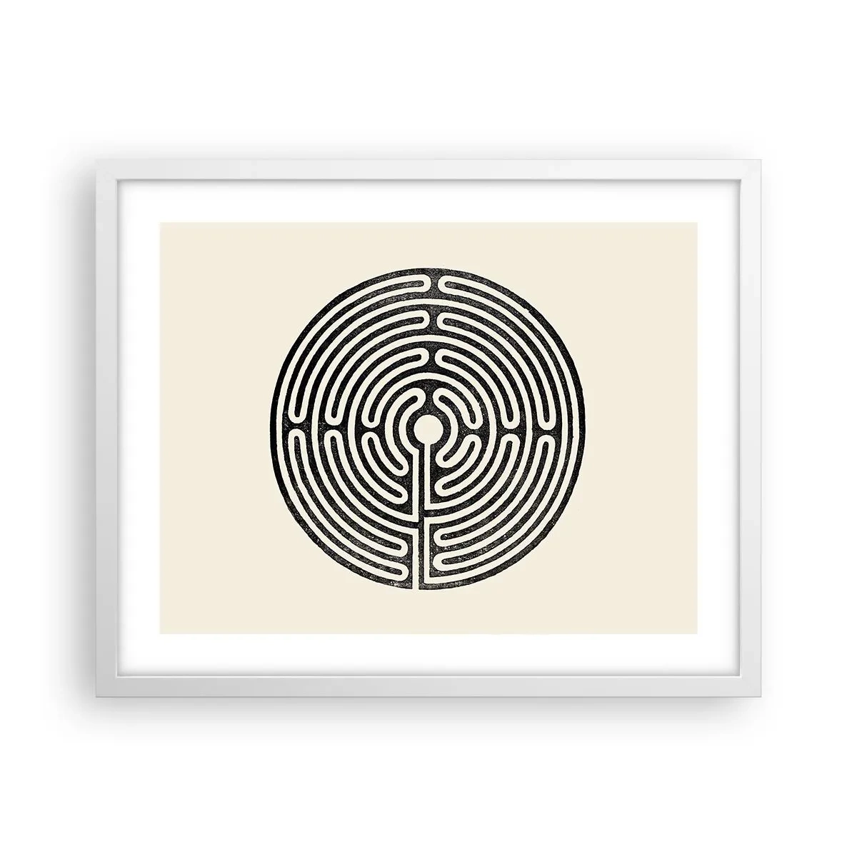 Poster in cornice bianca - Ordine misterioso - 50x40 cm