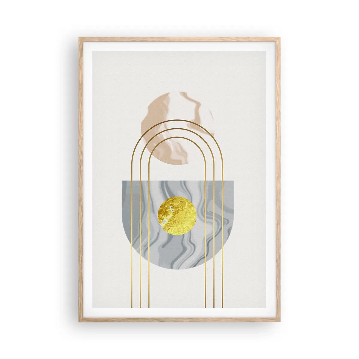 Poster in cornice rovere chiaro - Chiarezza e lucentezza - 70x100 cm
