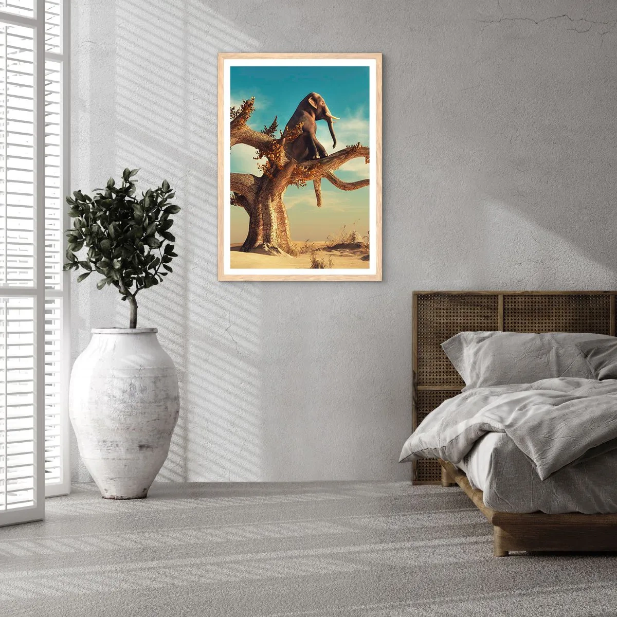 Poster in cornice rovere chiaro - Nuovo punto di vista - 50x70 cm